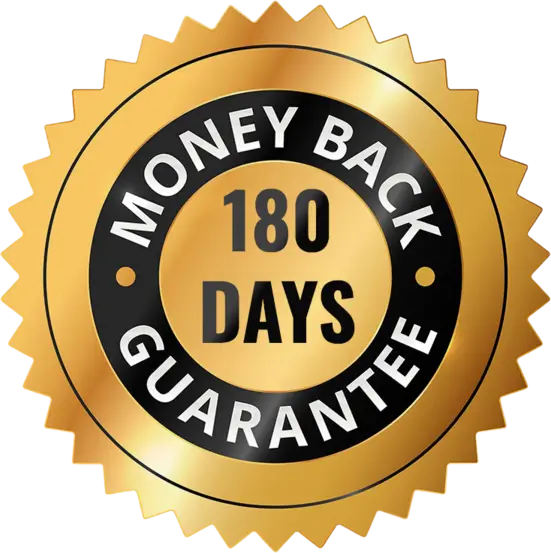NerveCalm 180-Day Money-Back Guarantee official seal